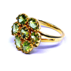Ropa DE BODA Plata de Ley 925 Chapado en oro Peridot Gemstone Mujeres usan anillo de dedo de moda clásico - Product Image 3