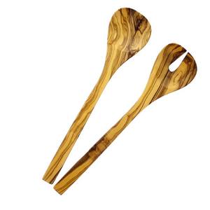 Ensemble de cuillère et de fourchette à salade décorative en bois et résine, cuillère à mélanger la salade, couverts, vaisselle, service à salade, couverts - Product Image 5