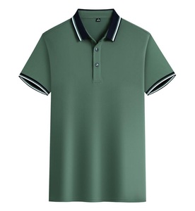 200 grammes fabricant de gros de haute qualité couleur unie 100% coton polos unisexes respirant polos de mode pour hommes - Product Image 6