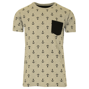 Camiseta de manga corta Unisex de algodón orgánico 100% estampado completo con bolsillo en contraste tamaño europeo multicolor - Product Image 2