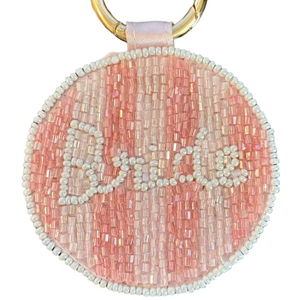 Belle conception de cercle BRIDE graine perlée porte-clés brodé et porte-clés et accessoires de sac d'Inde - Product Image 1