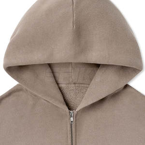 Vente en gros de service OEM Sweats à capuche zippés au meilleur design Sweats à capuche zippés légers de couleur personnalisée - Product Image 3