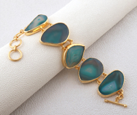 Vente en gros de bracelets vintage en laiton de créateur avec tour de cou en agate plaqué or aux couleurs vives pour femmes, perles de fête, diamants, pierres principales