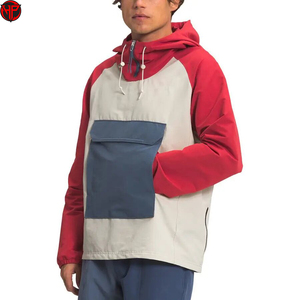 Chaqueta cortavientos transpirable y cómoda para hombre, precio al por mayor, chaqueta cortavientos de tendencia superior de colores contrastantes para hombre - Product Image 5