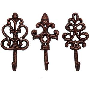 Ganchos de pared de hierro negro extra fuertes para decoración de entrada de granja con estilo vintage para colgar abrigos, sombreros y sombrillas - Product Image 6