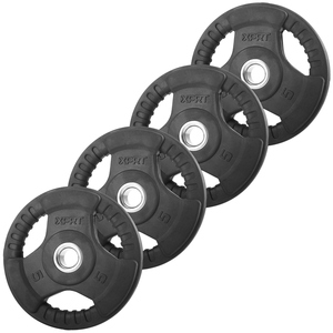 Wholesale 1-Inch 2-Inch Standard <strong>Weight</strong> <strong>Plates</strong> Black <strong>Cast</strong> <strong>Iron</strong> with 3 <strong>Holes</strong> Rubber Coated Grip