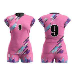 Ensemble de maillot de volley-ball pour femmes à séchage rapide, 100% polyester, personnalisable, anti-rétrécissement, confortable, impression par sublimation - Product Image 3