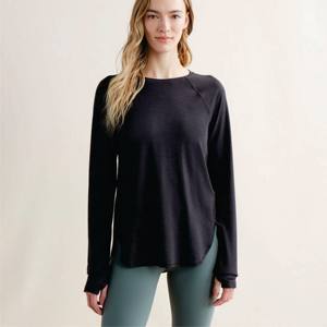 92% Recycled Polyester 8% Spandex <b>Slim</b> Fit Quick Drying Anti Odour <b>Black</b> Pepper Renew Breathable Long Sleeve - Product Image 1