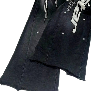 Custom Hip Hop <b>Flare</b> <b>Trousers</b> 100% Cotton Loose <b>Mens</b> Sweatpants Trending <b>Flare</b> Sweat Pants <b>Men</b> - Product Image 2