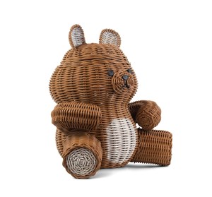 Cesta de almacenamiento de ratán de oso pardo de alta calidad, tapa decorativa, logotipo personalizado, decoración del hogar, tejido a mano, Vietnam, OEM aceptado para ropa - Product Image 2