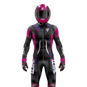 Combinaison de course moto Denork-X pour homme en cuir de vache/crocodile, niveau CE 2, vêtements de course automobile, perforée, combinaison de moto 1 pièce, niveau CE 2 - Product Image 1
