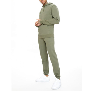 Pull-over à capuche pour hommes Sweat-shirt d'hiver en coton uni de haute qualité Survêtements à capuche en molleton personnalisé grande taille à imprimé solide - Product Image 2