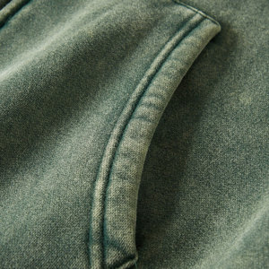 Vente en gros de vêtements d'hiver fabriqués sur mesure sweat à capuche vintage lourd délavé à l'acide 100% coton motif solide - Product Image 4