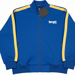 ชุดวอร์มมีซิปสำหรับทั้งชายและหญิงชุดวิ่งลายทางพร้อมซิปติดตามแบบเต็มสไตล์ฮิปฮอปและชุดกีฬา - Product Image 2