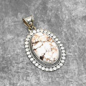 Colgante de Jaspe Caballo Salvaje, Plata de Ley 925, Colgante de Piedra Preciosa Hecho a Mano, Collar de Joyería, Regalo para Ella, Joyería de Jaspe Caballo Salvaje - Product Image 4