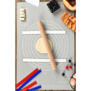 Silicone Dough <b>Rolling</b> and Kneading <b>Mat</b> Grey Pastry Baking Multi-Purpose Board - Product Image 3