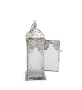 Set of 2 <b>Silver</b> Aluminum Christmas Candle Holders Elegant Home Decoration Centerpiece - Product Image 6