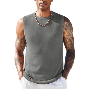Débardeur Homme Premium 100% Coton Doux Côtelé Sans Manches Respirant Séchage Rapide Anti-UV Écologique pour Fitness et Entraînement - Product Image 3
