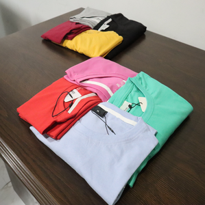T-shirt à manches courtes col rond pour homme, en coton de première classe, couleur unie - Product Image 3