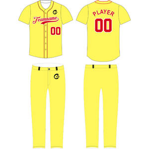 Uniforme de Béisbol para Hombre, al por Mayor, OEM, ODM, a la Moda, con Botones, Personalizado por Sublimación, Jersey de Manga Corta, Talla Grande, Anti-UV, de Secado Rápido - Product Image 1