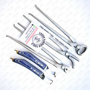 Kit d'outils de maréchal-ferrant professionnel couteau à sabot robuste manche en bois pneu coupe-ongles marteau pince en acier inoxydable vétérinaire - Product Image 5