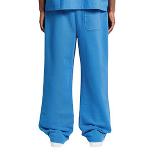 กางเกงวอร์มขาบานทรงหลวมสไตล์วินเทจสีซีดแบบลำลองสำหรับผู้ชาย ผ้าฝ้าย 100% น้ำหนักเบา เหมาะสำหรับฤดูหนาว สไตล์สตรีทแวร์ - Product Image 4