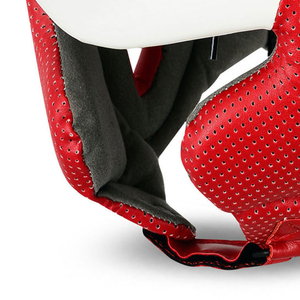 Protector de cabeza de la mejor calidad con logotipo personalizado hecho en cuero entrenamiento de boxeo protector de cabeza de seguridad deportiva para servicio OEM ODM unisex - Product Image 3