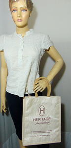 Meilleur sac à provisions promotionnel en jute naturel du fabricant avec poignée prix de gros - Product Image 4