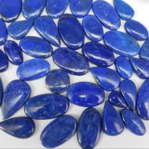 Pierre précieuse Lapis lazuli, Cabochon Lapis lazuli, Cabochon Lapis lazuli en vrac, Pierre Lapis lazuli, Pierre précieuse polie pour bijoux - Product Image 1