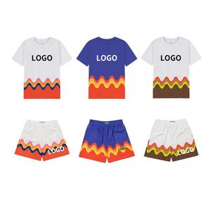 ชุดวอร์ม2ชิ้นสำหรับผู้ชายมาใหม่ฤดูร้อนเซตสั้นสำหรับผู้ชายเสื้อยืดกีฬาแบบซับลิเมชันแบบลำลอง - Product Image 1