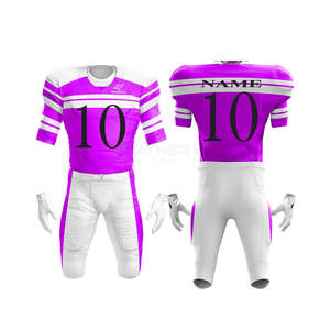 Uniforme de fútbol americano de manga corta con estampado personalizado para hombres con nombre y números de jugador de equipo - Product Image 1