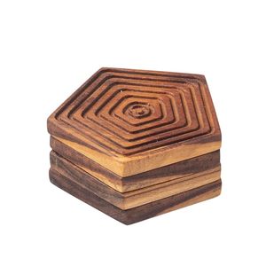 Posavasos de diseño ondulado de madera gratis para decoración de mesa de taza de café de té al mejor precio de la India - Product Image 2