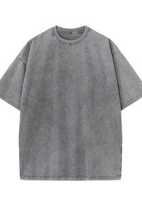 Oversize Men's Cotton Heavyweight T-Shirts OEM Acid Washed High Streetwear T Shirts 100% Cotton Stone Washed Outwear <b>TShirts</b> - Product Image 2