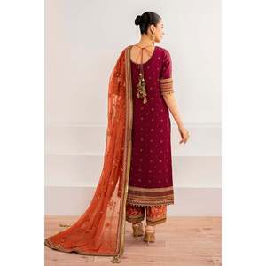 Conjunto de Traje de Chifón Bordado para Mujer SF-698 - Product Image 2