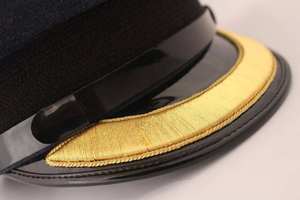 Visière d'uniforme brodée de fils d'or de qualité supérieure pour officiers - Product Image 6