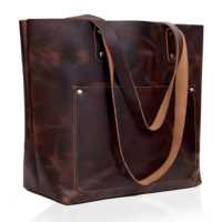 Tas Tote Kulit Asli Laris Manis Kapasitas Besar Mewah Vintage Buatan Tangan Fashion Wanita Tas Penggunaan Sehari-hari Atau Hadiah Pribadi
