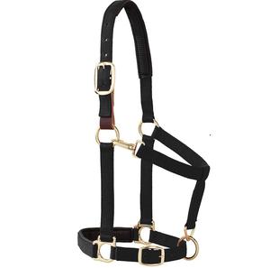 SAISHAS anglais selle cheval licou Durable Nylon rembourré muserolle confortable en cuir solide matériel personnalisé Logo personnalisé personnalisé - Product Image 1