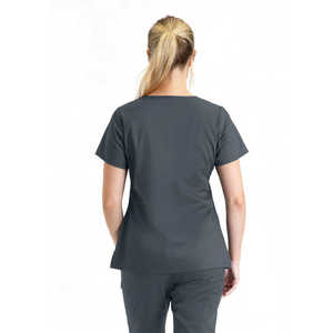 Uniforme médical d'hôpital personnalisé, ensembles de blouses d'infirmière en polyester/coton tissé avec fermeture éclair, unisexe avec logo personnalisé - Product Image 4