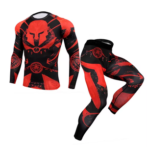 Ropa de gimnasio personalizada Rash Guard Ropa de fitness Hombres Traje de compresión Rashguard Traje de compresión BJJ trajes - Product Image 1