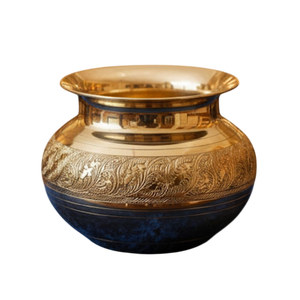 Pot de Pooja en laiton de qualité supérieure, récipient rituel hindou traditionnel, décoration de temple et de maison, cérémonies spirituelles, finition polie durable, art - Product Image 3