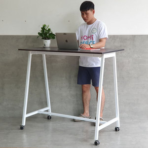 Escritorio Moderno Minimalista FOS de 120x60cm, Madera de Caucho con Patas de Hierro, Requiere Ensamblaje, para Oficina o Estudio, FOS013 - Product Image 2