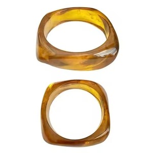 <b>Napkin</b> <b>Rings</b> Bronze Brown Epoxy Resin Dining Tabletop Decorations Great for Parties - Product Image 1
