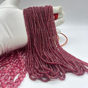 Cuentas Redondas Facetadas de Cristal Rubí de Alta Calidad, 2-4 mm, Hebras de Piedras Preciosas Rojas 100% Naturales para Joyería, Más de 50 Años de Experiencia - Product Image 1