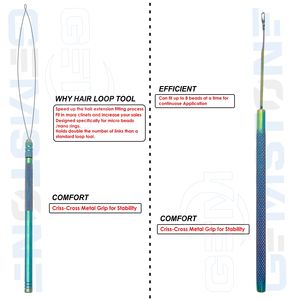 Kit de Herramientas Premium de Acero Inoxidable para Instalación de Extensiones de Cabello, Alicates de Microperlas de 2 Orificios, Clips, Perlas, Accesorios Duraderos - Product Image 6