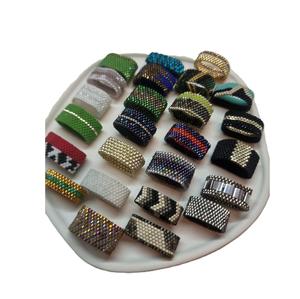 Unique Bohemian-style Seed Beads and Beaded Embroidery <b>Finger</b> <b>Rings</b> Beaded <b>Finger</b> <b>Ring</b> <b>Full</b> Customized - Product Image 4