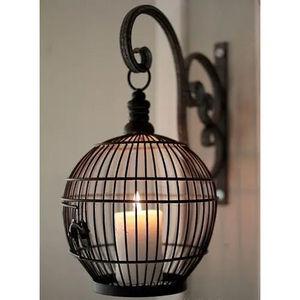 Venta al por mayor de portavelas de pintura personalizada de metal dorado y soporte de vidrio para regalo de Navidad decoración del hogar - Product Image 6