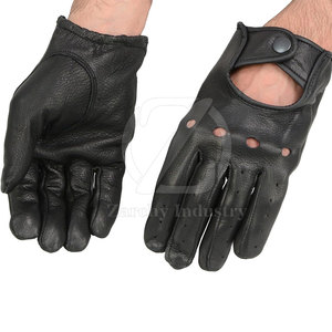 Gants de conduite pour hommes en cuir de qualité supérieure, sangle de poignet réglable, antidérapants, toutes saisons, options personnalisables, fabriqués au Pakistan - Product Image 2