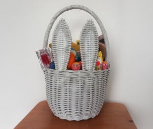 Cesta de Pascua con Orejas de Conejo, Cesta de Almacenamiento Hecha a Mano, Ecológica, de Ratán Natural, Moderna, Multifuncional, Artex Green Earth, Hecha en Vietnam - Product Image 4