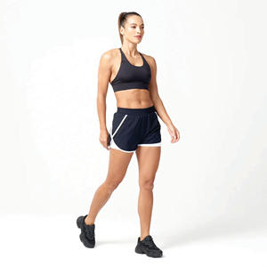 92% Polyester 8% Élasthanne Femmes Noir Lab 360 Never Stop Short 2 en 1 avec Doublure Intérieure Compressive - Product Image 4