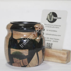 Dernier porte-encens traditionnel Mubkhar bois résine Bukhoor brûleur pour Ramadan Eid Exim Pvt Ltd Tradition - Product Image 1